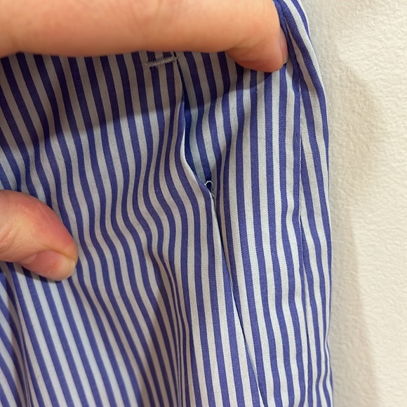 Jcrew mini skirt tie front banking stripe size 2 - Picture 3 of 5